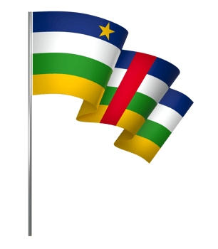 Central African Republic flag element design national independence day banner ribbon png