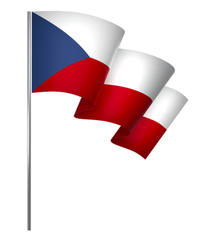 Czech Republic flag element design national independence day banner ribbon png
