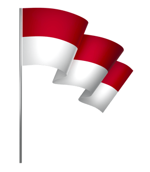 Indonesia flag element design national independence day banner ribbon png