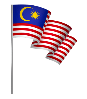 Malaysia flag element design national independence day banner ribbon png