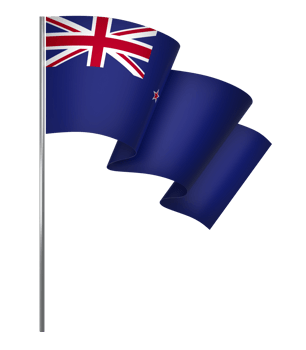 New Zealand flag element design national independence day banner ribbon png