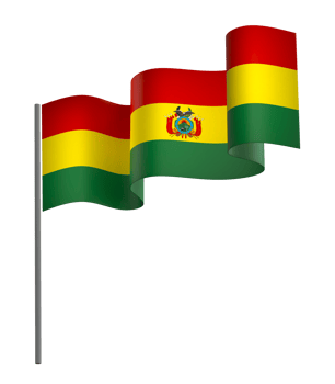 Bolivia flag element design national independence day banner ribbon png