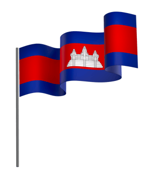 Cambodia flag element design national independence day banner ribbon png