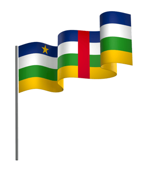 Central African Republic flag element design national independence day banner ribbon png