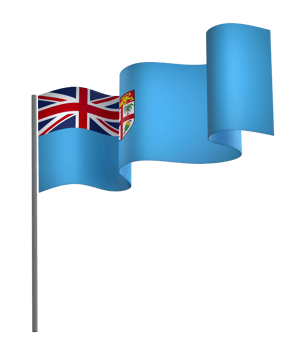 Fiji flag element design national independence day banner ribbon png
