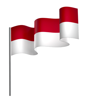 Indonesia flag element design national independence day banner ribbon png