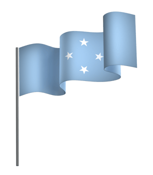Micronesia flag element design national independence day banner ribbon png