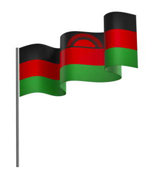 Malawi flag element design national independence day banner ribbon png