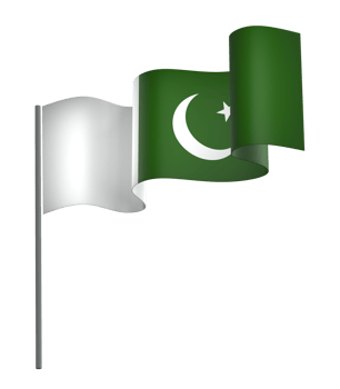 Pakistan flag element design national independence day banner ribbon png