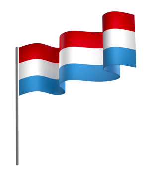 Luxembourg flag element design national independence day banner ribbon png