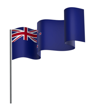New Zealand flag element design national independence day banner ribbon png