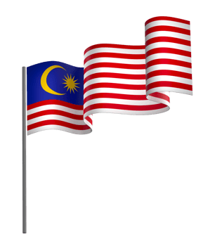 Malaysia flag element design national independence day banner ribbon png