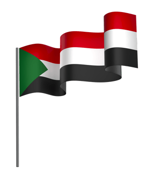 Sudan flag element design national independence day banner ribbon png
