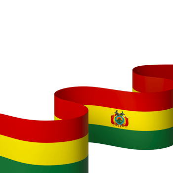 Bolivia flag element design national independence day banner ribbon png