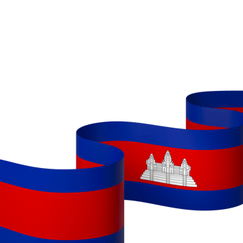 Cambodia flag element design national independence day banner ribbon png