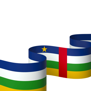 Central African Republic flag element design national independence day banner ribbon png