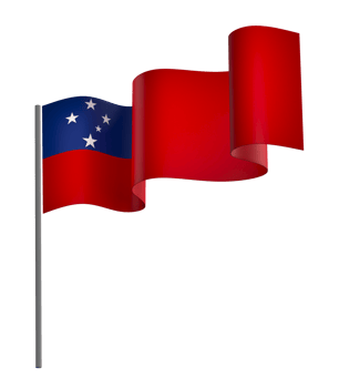 Samoa flag element design national independence day banner ribbon png