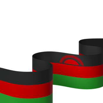 Malawi flag element design national independence day banner ribbon png