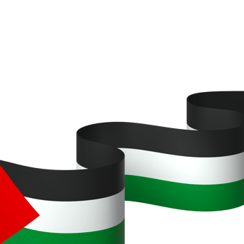 Palestine flag element design national independence day banner ribbon png