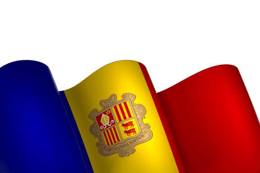Andorra flag element design national independence day banner ribbon png