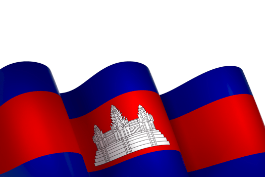 Cambodia flag element design national independence day banner ribbon png