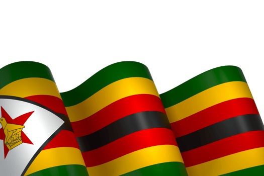 Zimbabwe flag element design national independence day banner ribbon png