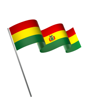 Bolivia flag element design national independence day banner ribbon png