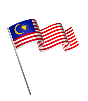 Malaysia flag element design national independence day banner ribbon png