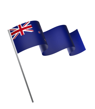 New Zealand flag element design national independence day banner ribbon png