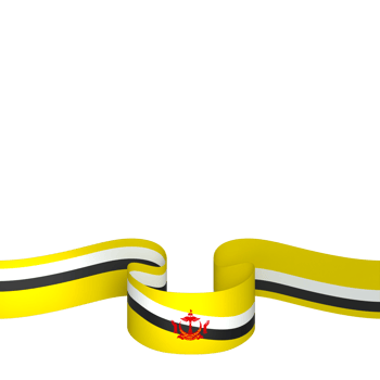 Brunei flag element design national independence day banner ribbon png