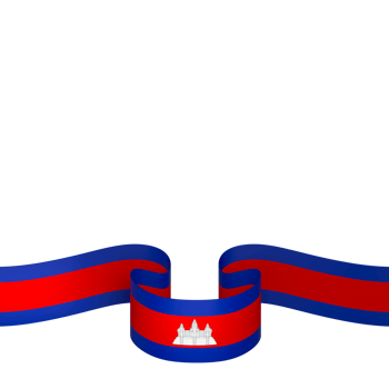 Cambodia flag element design national independence day banner ribbon png