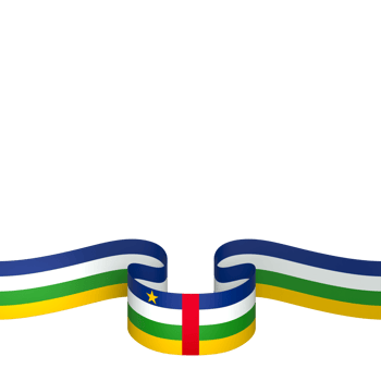 Central African Republic flag element design national independence day banner ribbon png