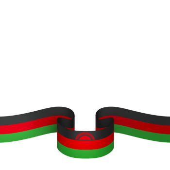 Malawi flag element design national independence day banner ribbon png