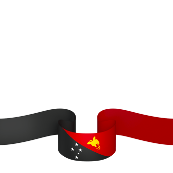 Papua New Guinea flag element design national independence day banner ribbon png