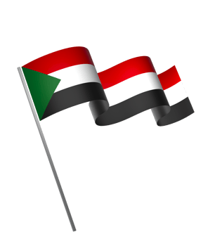 Sudan flag element design national independence day banner ribbon png