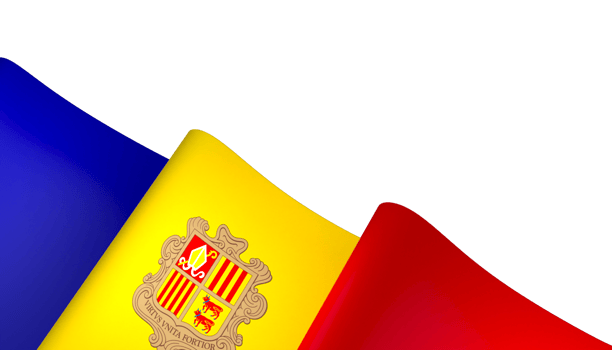 Andorra flag element design national independence day banner ribbon png