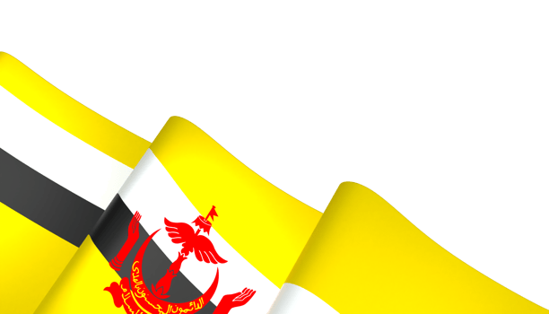 Brunei flag element design national independence day banner ribbon png