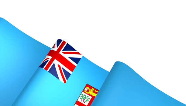 Fiji flag element design national independence day banner ribbon png