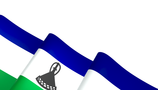 Lesotho flag element design national independence day banner ribbon png