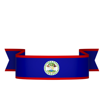 Belize flag element design national independence day banner ribbon png