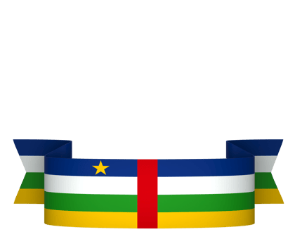 Central African Republic flag element design national independence day banner ribbon png