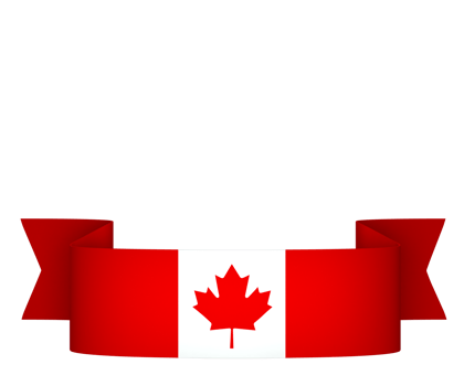 Canada flag element design national independence day banner ribbon png