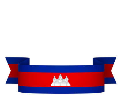 Cambodia flag element design national independence day banner ribbon png