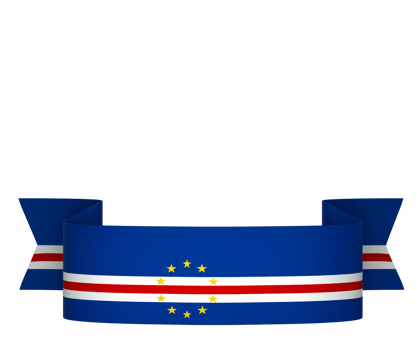 Cabo Verde flag element design national independence day banner ribbon png