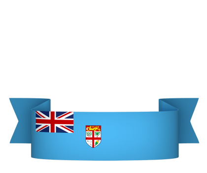 Fiji flag element design national independence day banner ribbon png