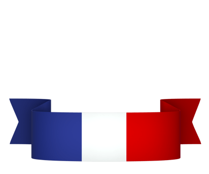 France flag element design national independence day banner ribbon png
