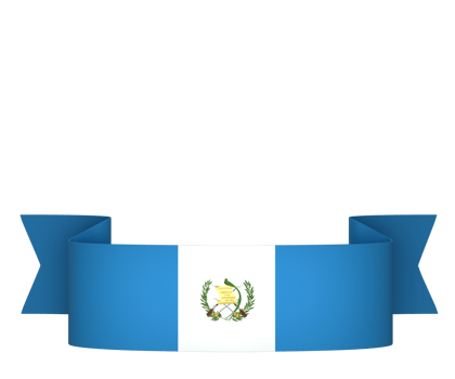 Guatemala flag element design national independence day banner ribbon png