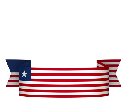Liberia flag element design national independence day banner ribbon png