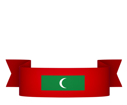 Maldives flag element design national independence day banner ribbon png