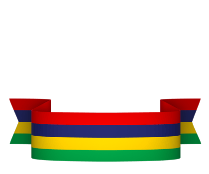 Mauritius flag element design national independence day banner ribbon png